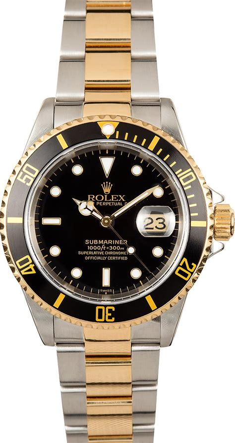 rolex two tone submariner 16613 black dial|rolex 16613 blue for sale.